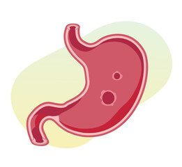 Peptic Ulcer - Stomach Ache - Illustration