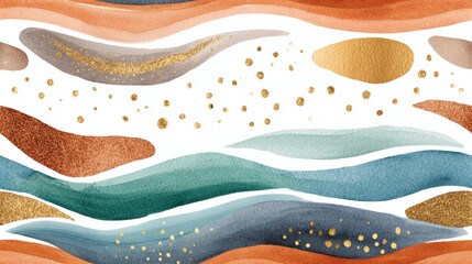 Obraz premium Abstract Background Featuring Alternating Red and White Curved Stripes with Gentle Subtle Waves