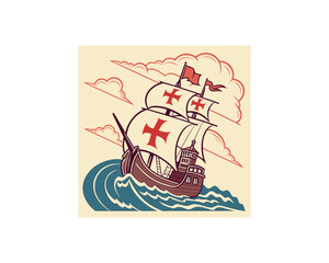 Columbus day vector, Happy Columbus day vector Free SVG Download