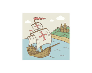Columbus day vector, Happy Columbus day vector Free SVG Download