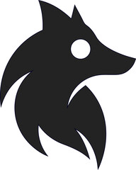 Bold wolf, dog, fox, jackal, logo style vector icon ,perfect for sports logos, outdoor lifestyle branding, and tribal art.