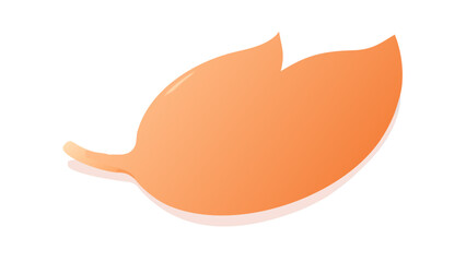 Autumn leaf vector illustration of orange leaf fall season design element simple leaf autumn graphic art icon