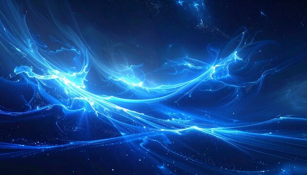 Abstract Blue Energy Flow.