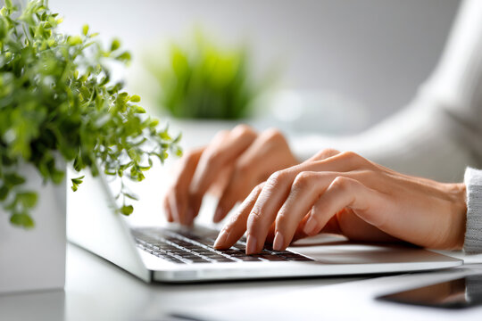 Blogger interacts with followers via laptop comment feed, this positive interaction builds strong community, daily interaction is crucial, capture this interaction moment