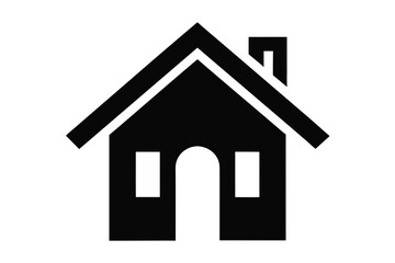 house icon silhouette vector, home black symbol