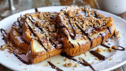 Fluffy French Toast Recipe &ndash; Made with Thick Sliced Bread, Eggs & Milk, Topped with Maple Syrup, Fresh Berries or Whipped Cream | Perfect for Breakfast, Brunch or Sweet Snacks, Easy to Make for Famili