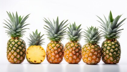 Fresh Pineapple Isolated On White Background