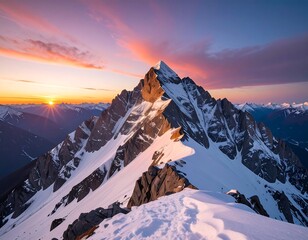 Majestic Mountain Sunrise.