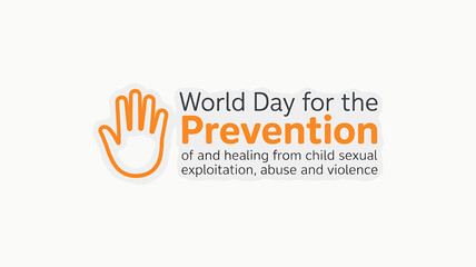 World Day for Prevention Awareness Artwork with Hand Symbol and Important Message about Child Protection Advocacy Initiative