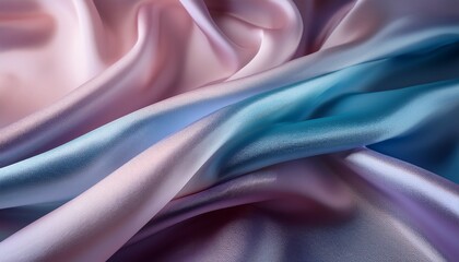 Fototapeta premium Close Up Of A Draped Silk Like Fabric With A Rich Ombre Effect