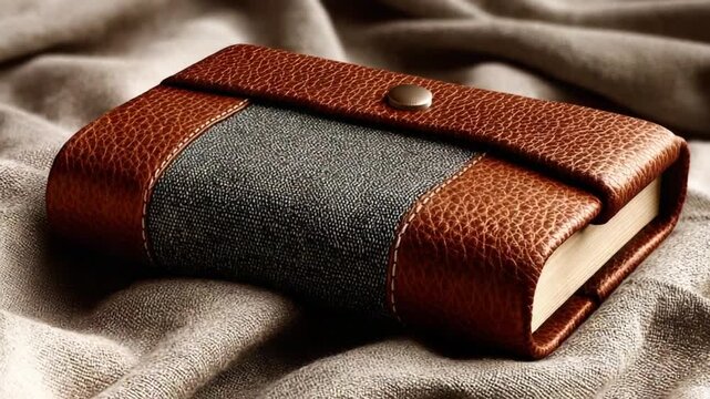 Leather and fabric journal