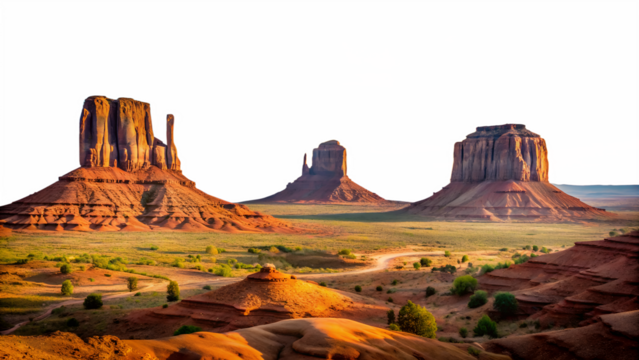 monument valley in the sunset