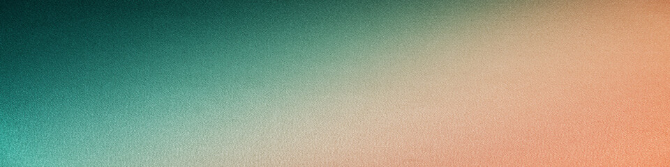 Orange coral peach beige white aqua cyan mint teal sea green blue abstract background. Color gradient. Light soft pastel pale shade. Toned fabric. Vintage retro style. Minimal.Empty.Design.Wide banner
