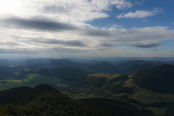 mountain landscape with clouds slovakia 
