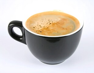Fototapeta premium Hot dark coffee in black mug