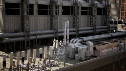 Multitude of Pipes Aligned Together for Industrial Use