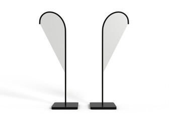 Convex Flag Banner Mockup for Event