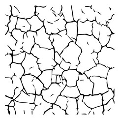 Dry Land Surface Texture with Natural Cracks Isolated