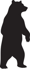 Bear standing (on hind legs) silhouette vector