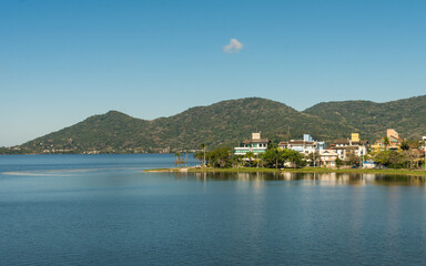 Fototapeta premium A view of Lagoa da Conceiçao in Florianopolis, Brazil
