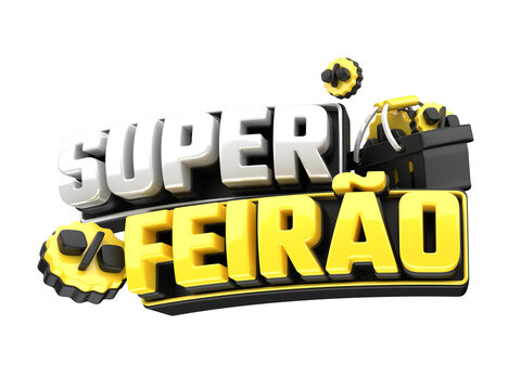 SUPER FEIR&Atilde;O SELO 3D PARA SUPER MERCADO 