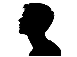a silhouette of a man profileblack, man, profile, stare, woman 