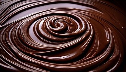 Indulge In Rich Glossy Melted Dark Chocolate Swirls A Decadent Treat For The Senses