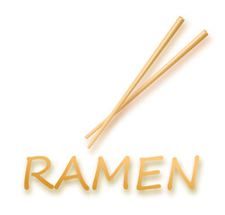 Illustration of ramen with empty space for text, noodles soup, Asian food. .Vector