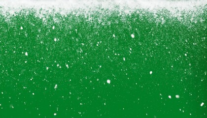 Isolated Falling Snow On Green Screen