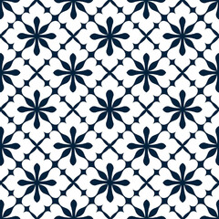 Fototapeta premium I will combine all 49 keywords into a single, comma-separated list as requested.seamless pattern, geometric, floral, stylized, repeating background, abstract flower, ornamental, decorative.