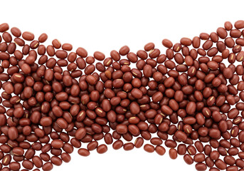 Adzuki beans isolated on transparent background, red small legumes used in East Asian cuisine for sweet dishes and desserts