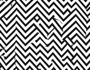 Black and White Zigzag Pattern Background.