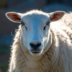 Close-up of a sheep's face