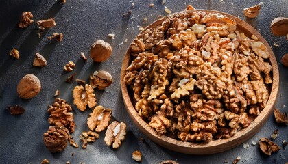 Chopped Walnut Background
