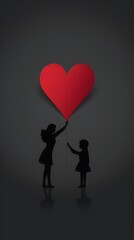 Abstract Heart Gesture Vector Illustration