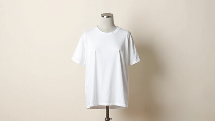 female mannequin in a white t shirt