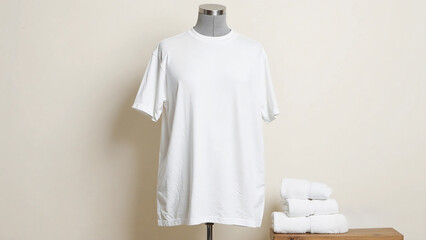 blank white t shirt on mannequin mockup