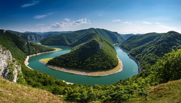 Meanders Of Uvac River In Serbia