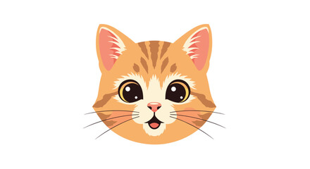 Adorable ginger tabby kitten with big expressive eyes and striped fur a captivating portrait of feline innocence.