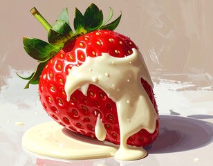 Delicious Strawberry with Creamy Dip.