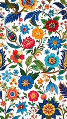 Vibrant Floral Pattern Design.