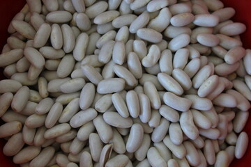 white beans background