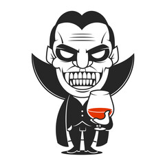 Stylized vampire fangs illustration on a white background, suitable for Halloween-themed designs