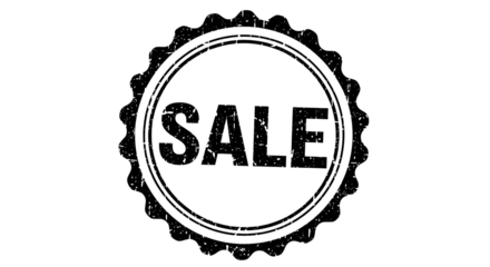 Sale stamp isolated on transparent background