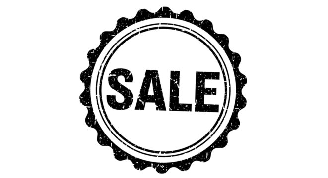 Sale stamp isolated on transparent background