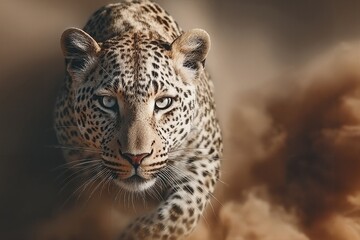 Fototapeta premium Leopard running