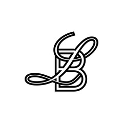 initial letter b with L script logo