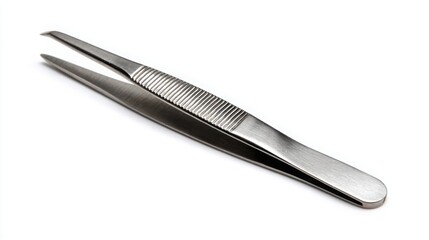Fototapeta premium Precision at Hand: Pedicure Tweezers on White Background