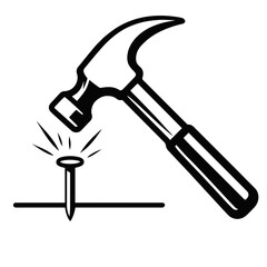 Ax and Tree Stump Vector Icon - Lumberjack, Woodworking, and Cutting Graphic