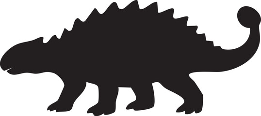 Ankylosaurus silhouette vector © Yasin